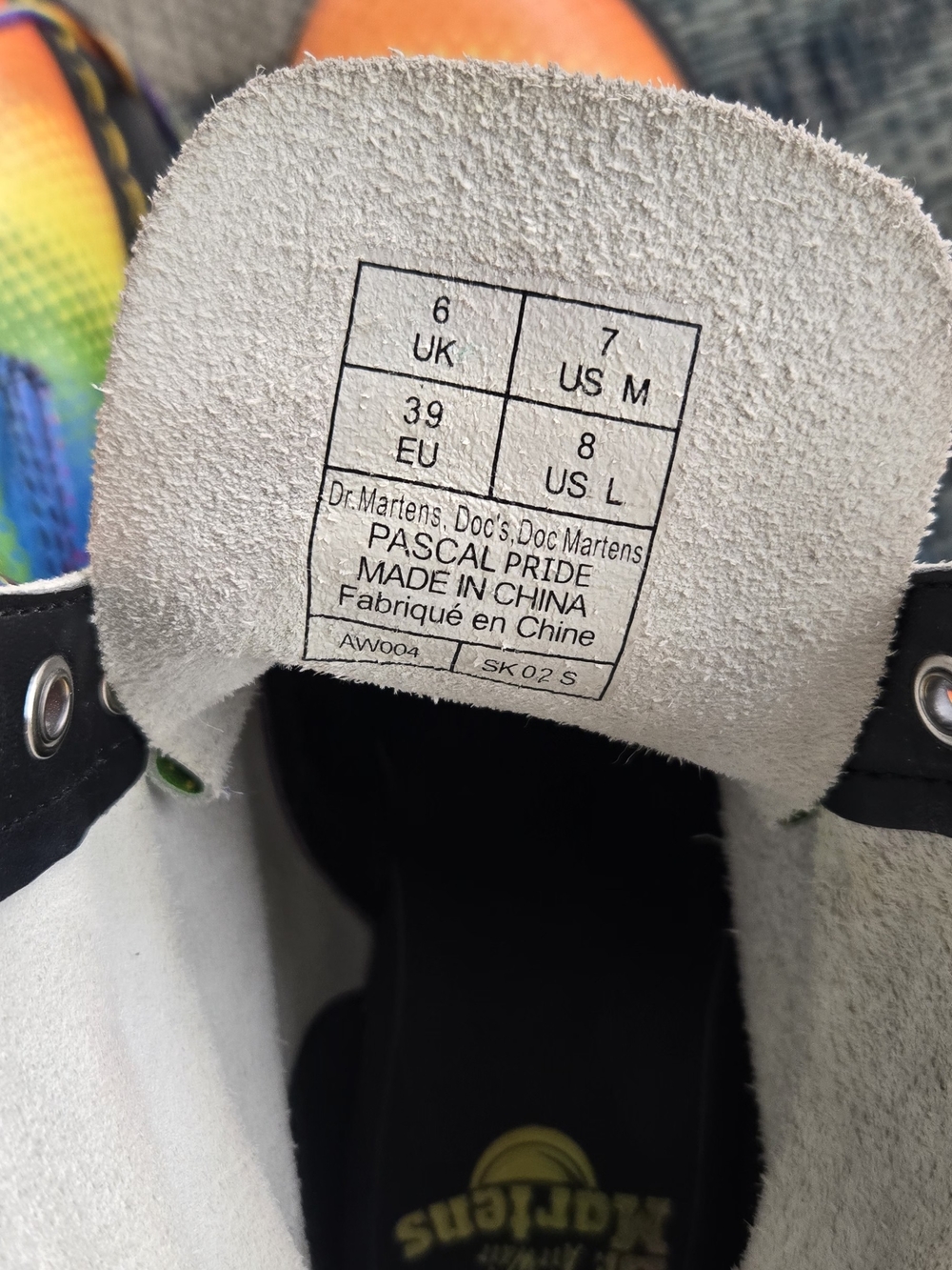 Dr. Martens Rainbow Gradient 8‑Eye Lace-Up Combat Boots - Picture 3 of 10